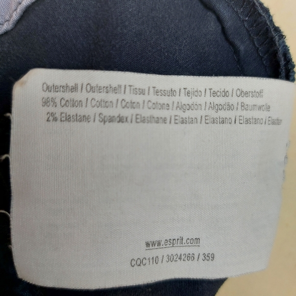 Retro Esprit Navy Blue Low Waist Boot Cut Chinos - Picture 8 of 10